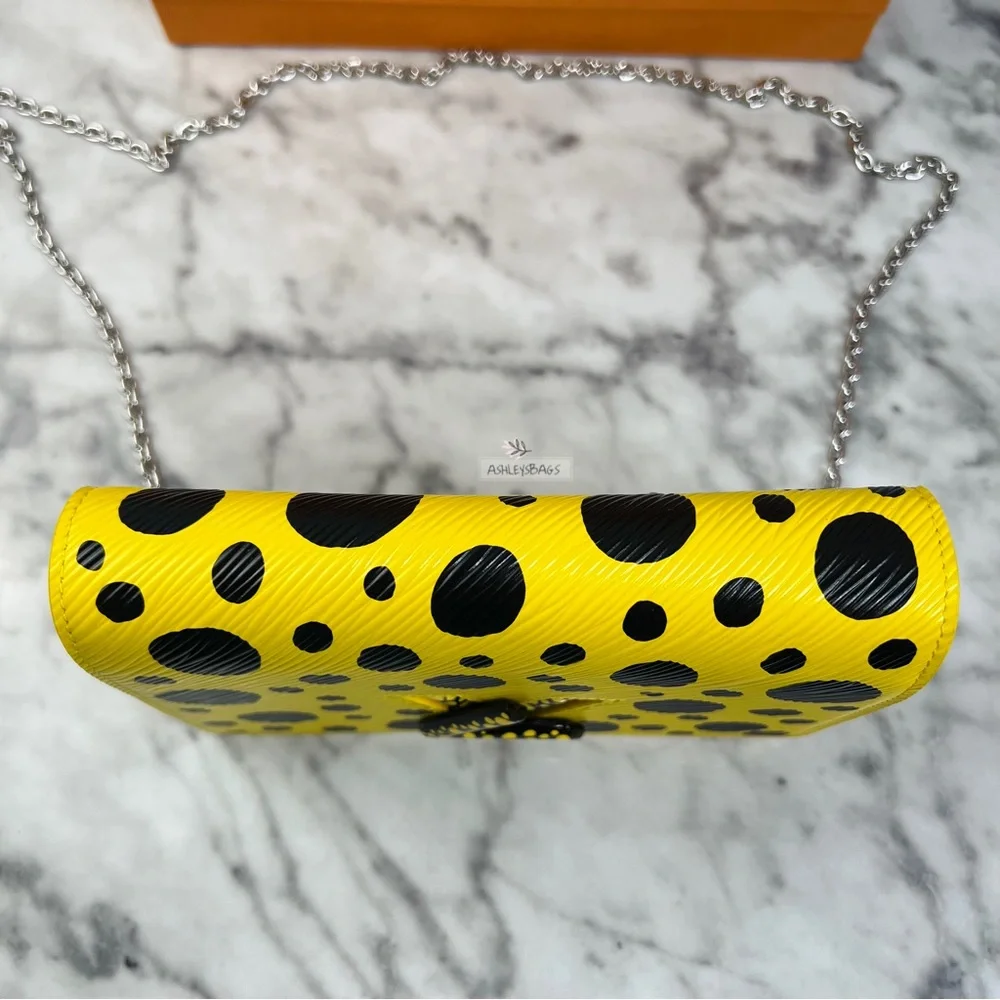 Louis Vuitton x Yayoi Kusama Twist Belt Chain Wallet In Jaune Noir
